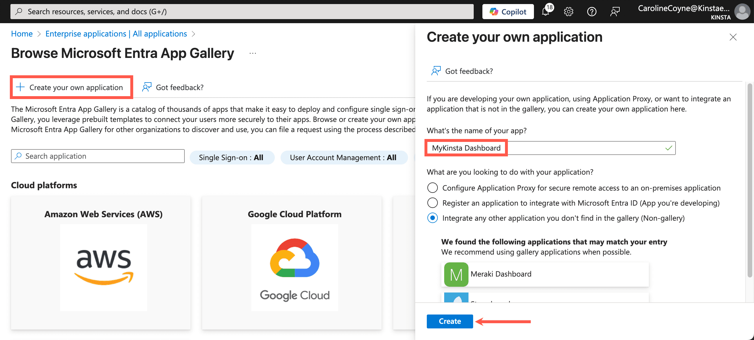 Erstelle deine eigene Anwendung in Microsoft Entra