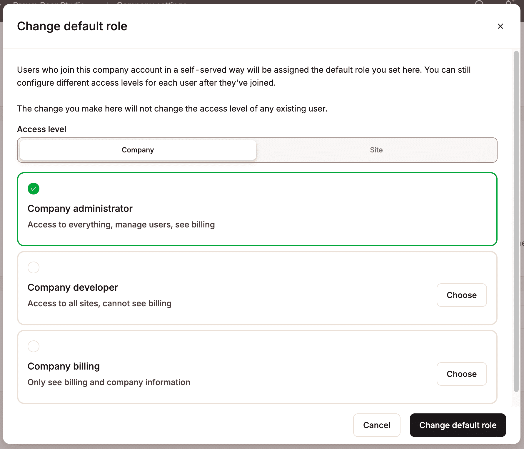 Stel de standaardrol in voor gebruikers die zich aanmelden via JIT provisioning.
