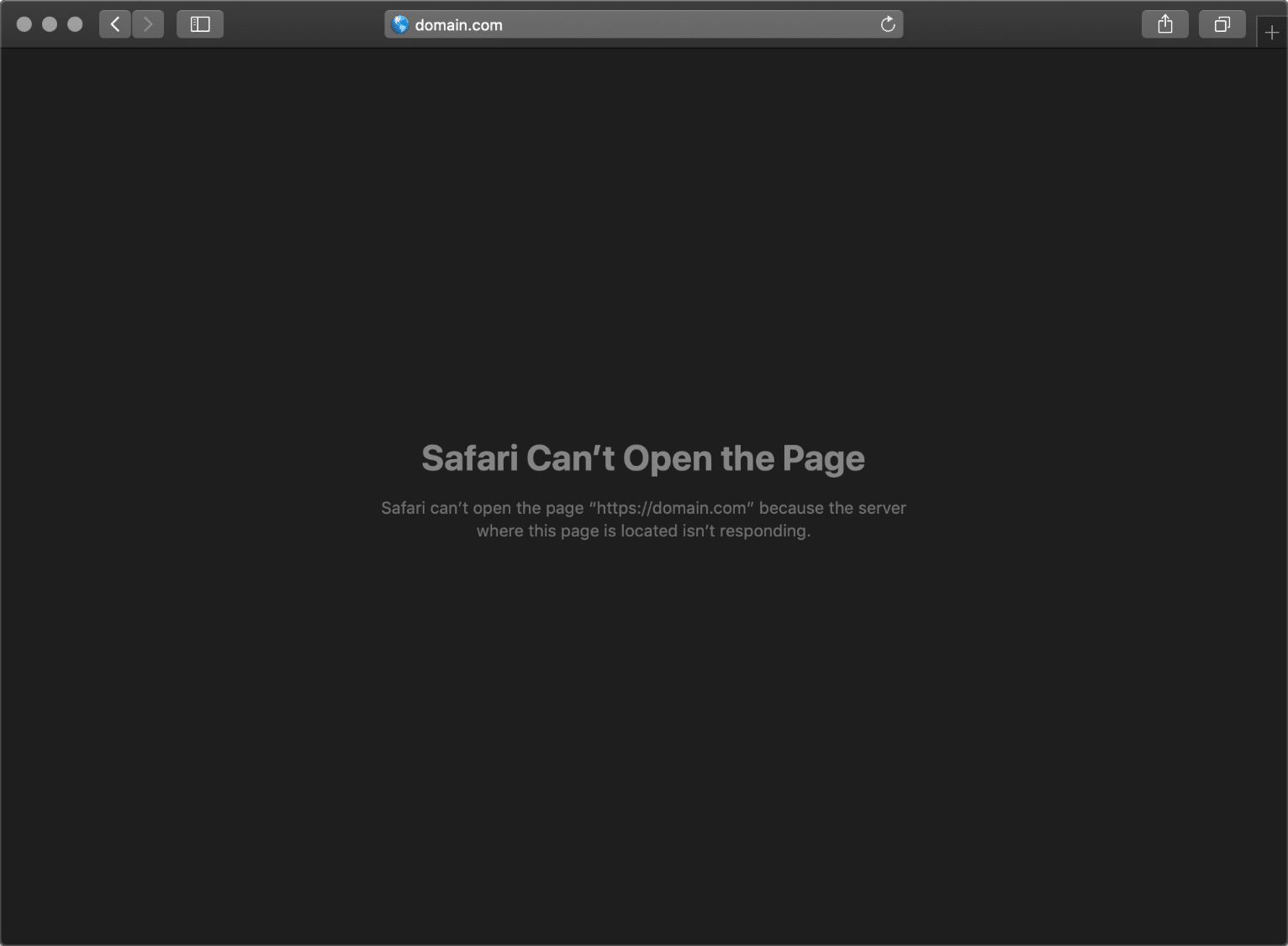 ERR_CONNECTION_TIMED_OUT Error in Safari