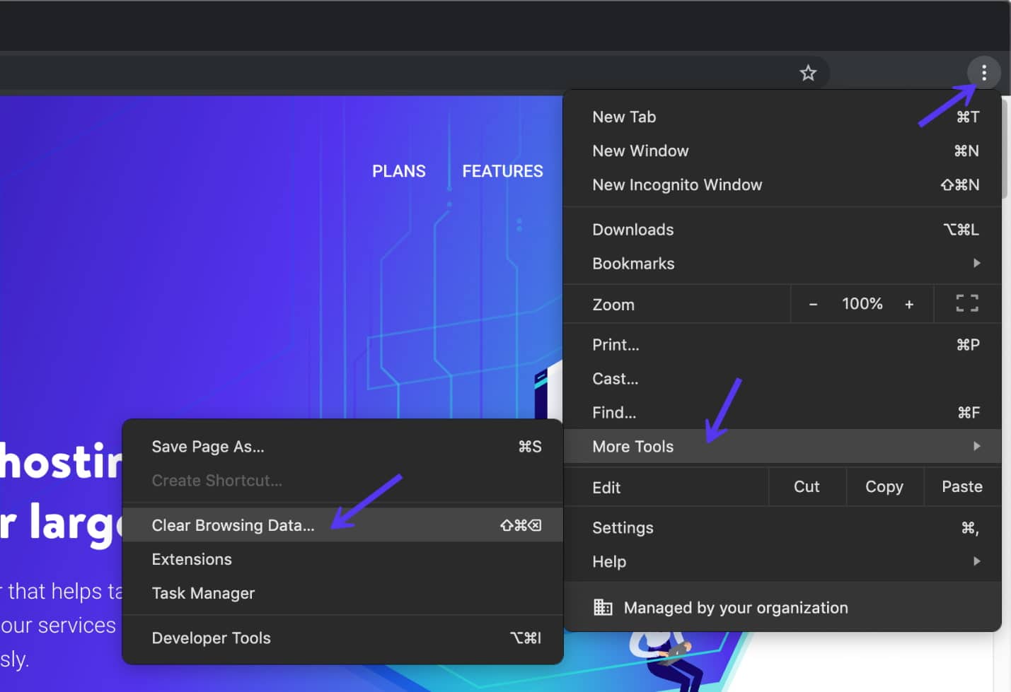 Chrome klare Browsing-Daten