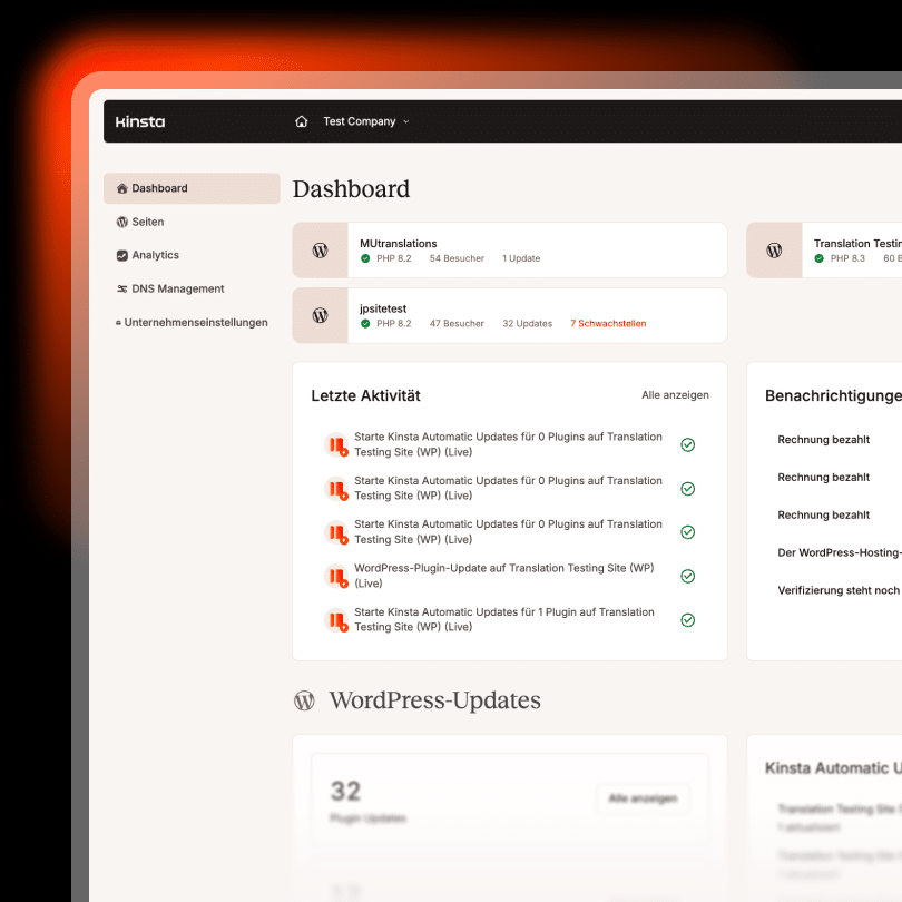MyKinsta-Dashboard