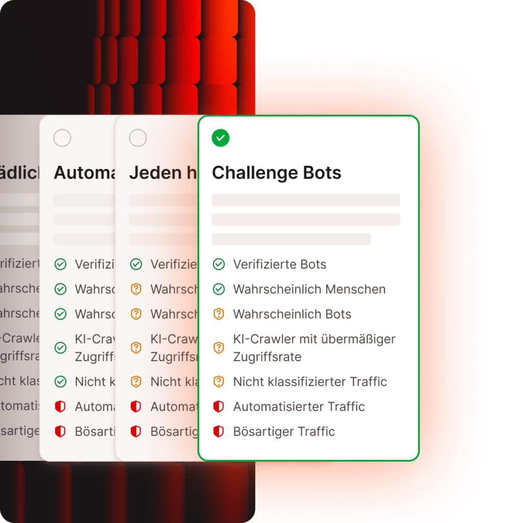 Bestimmen Sie, wie Bots mit Ihrer Website interagieren, indem Sie eine der Bot-Schutzoptionen von Kinsta auswählen.