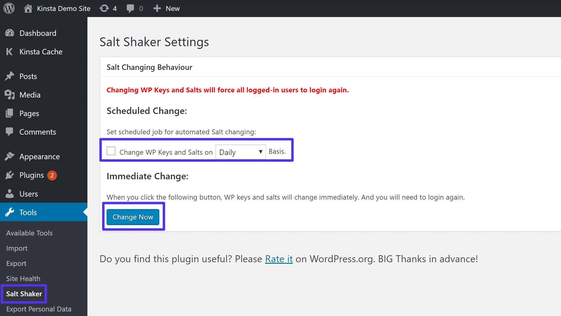 Cómo usar el plugin Salt Shaker