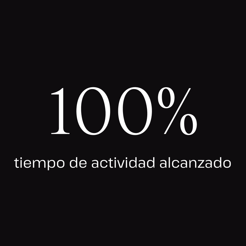 100 % de tiempo de actividad gracias al alojamiento para empresas de Kinsta