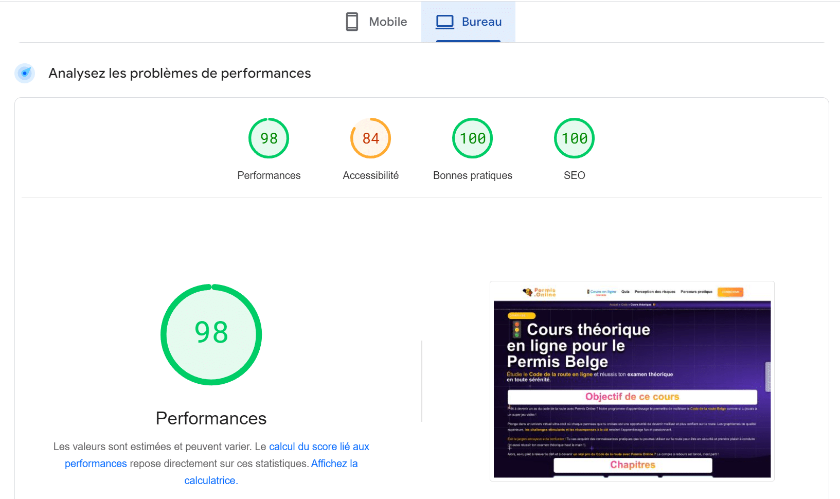 Permis Online su desktop