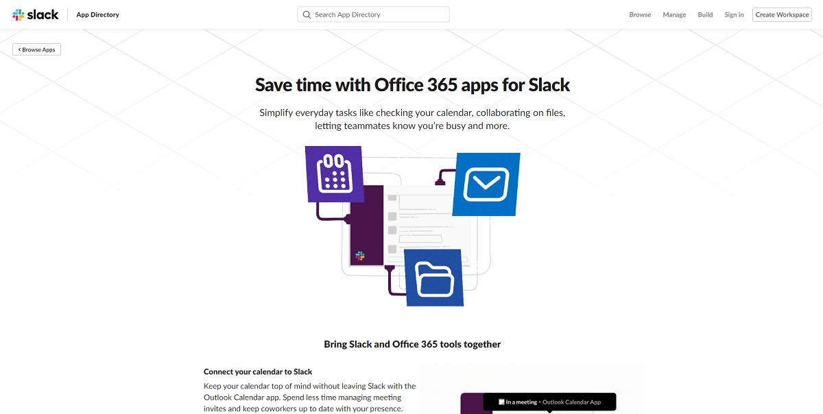 Integrazioni Office 365 di Slack
