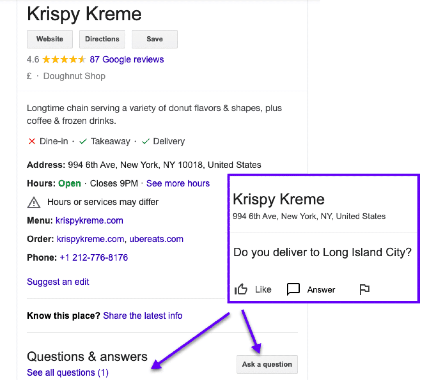 Googleビジネスプロフィールのリスティングで顧客の質問を受け付けて回答する