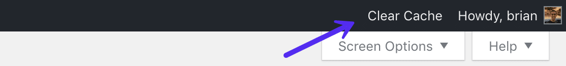 Wissen van de Cache vanuit de WordPress Admin Toolbar