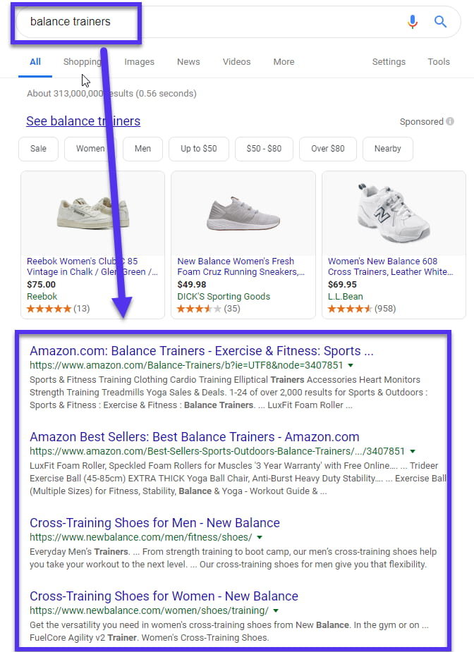 Zoeknetwerk retargeting