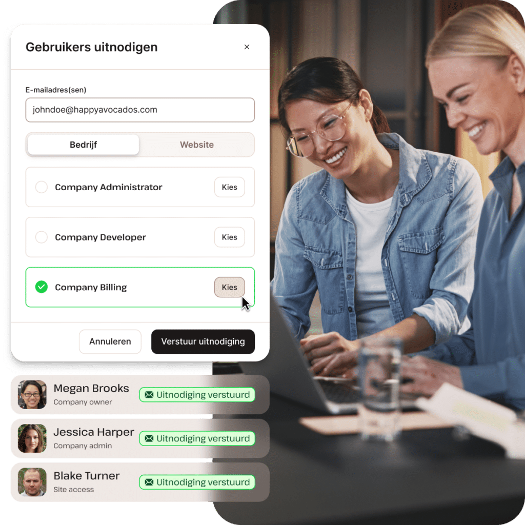 Zorg ervoor dat je team veilig en productief blijft met flexibele toegangsbeheerfuncties in MyKinsta.