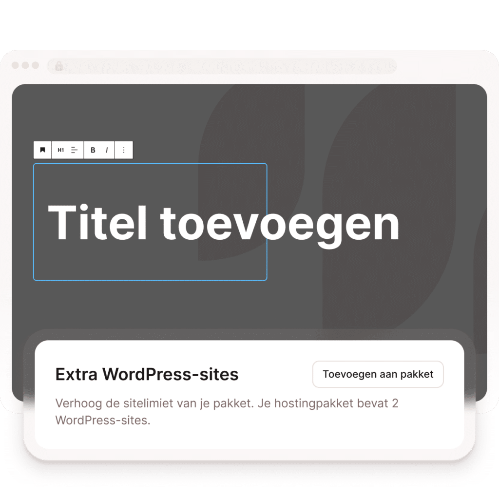 Een extra WordPress-site toevoegen