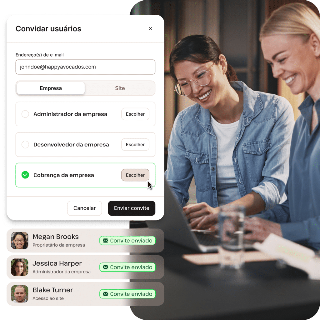 Mantenha sua equipe segura e produtiva com controles de acesso flexíveis no MyKinsta.