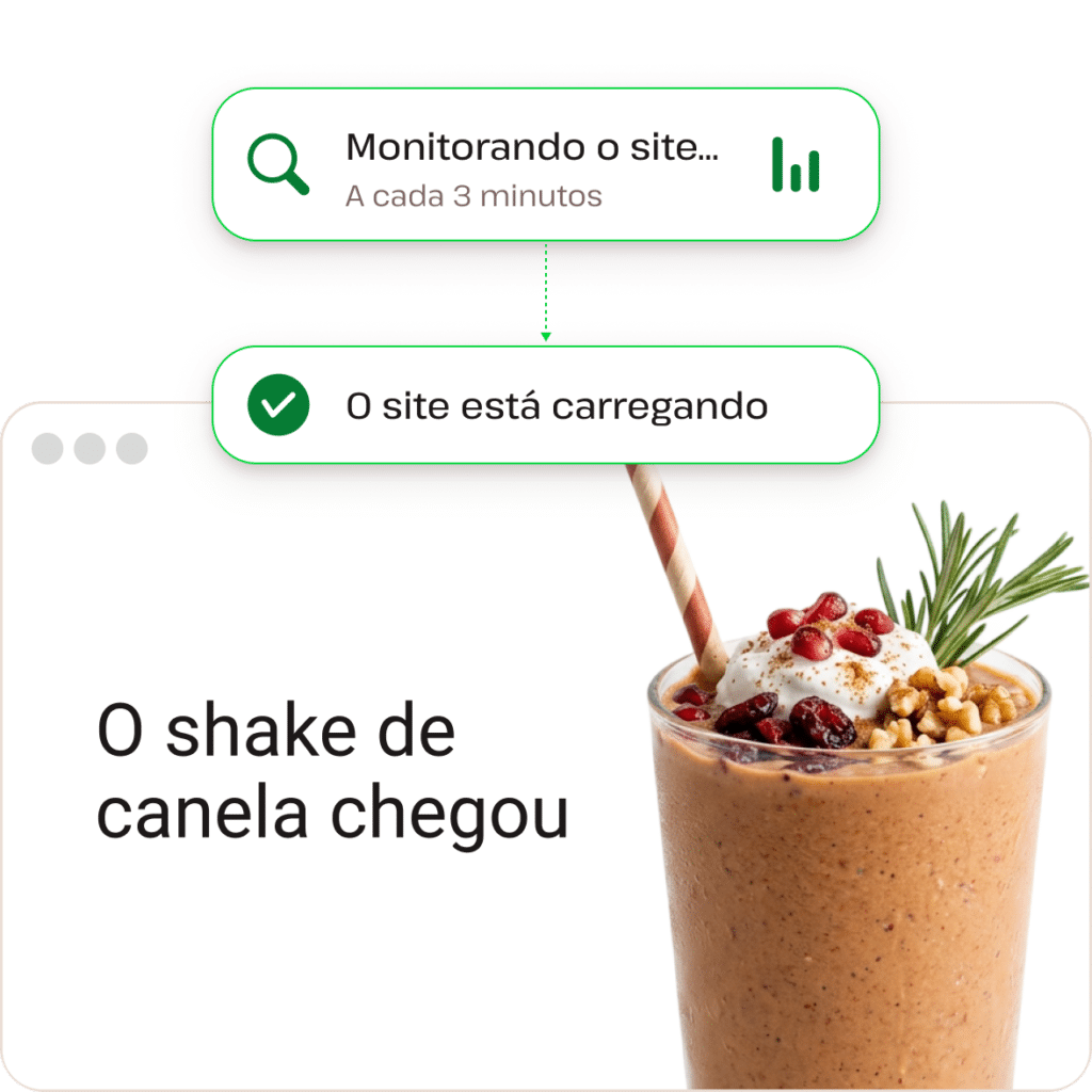 A Kinsta oferece monitoramento proativo do site, a cada 3 minutos, 480 vezes por dia