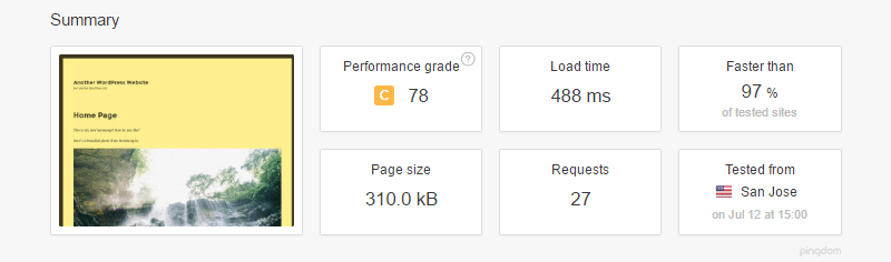 Speed test with A3 Lazy Load plugin A3 Lazy Loadプラグイン実装後のサイト速度