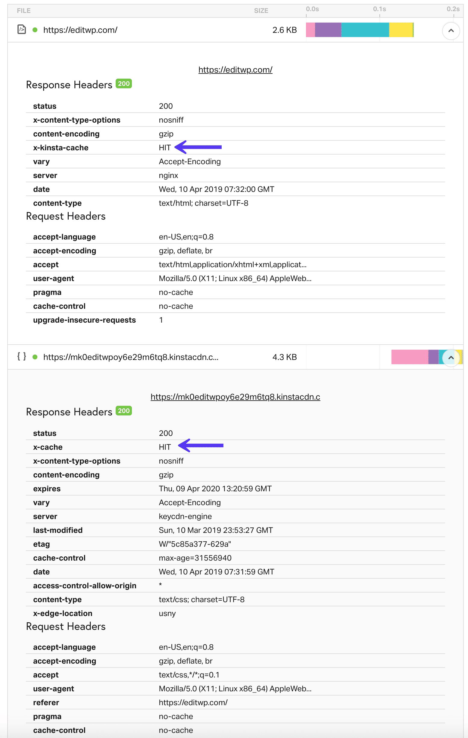WordPress host and CDN cache