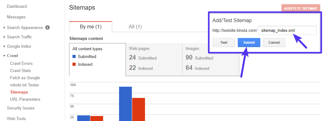 Add your sitemap location