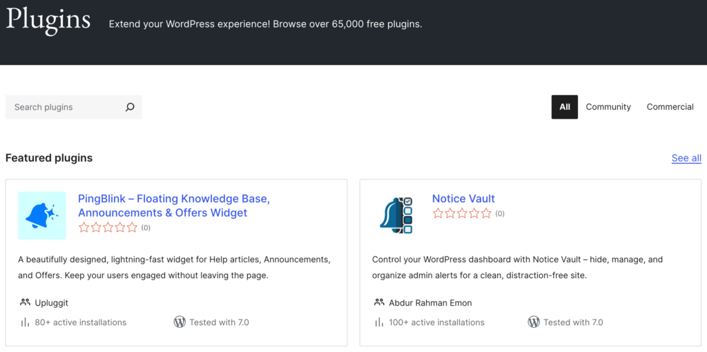 WordPress plugins