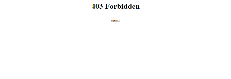 Así se ve el error 403 Forbidden en Kinsta