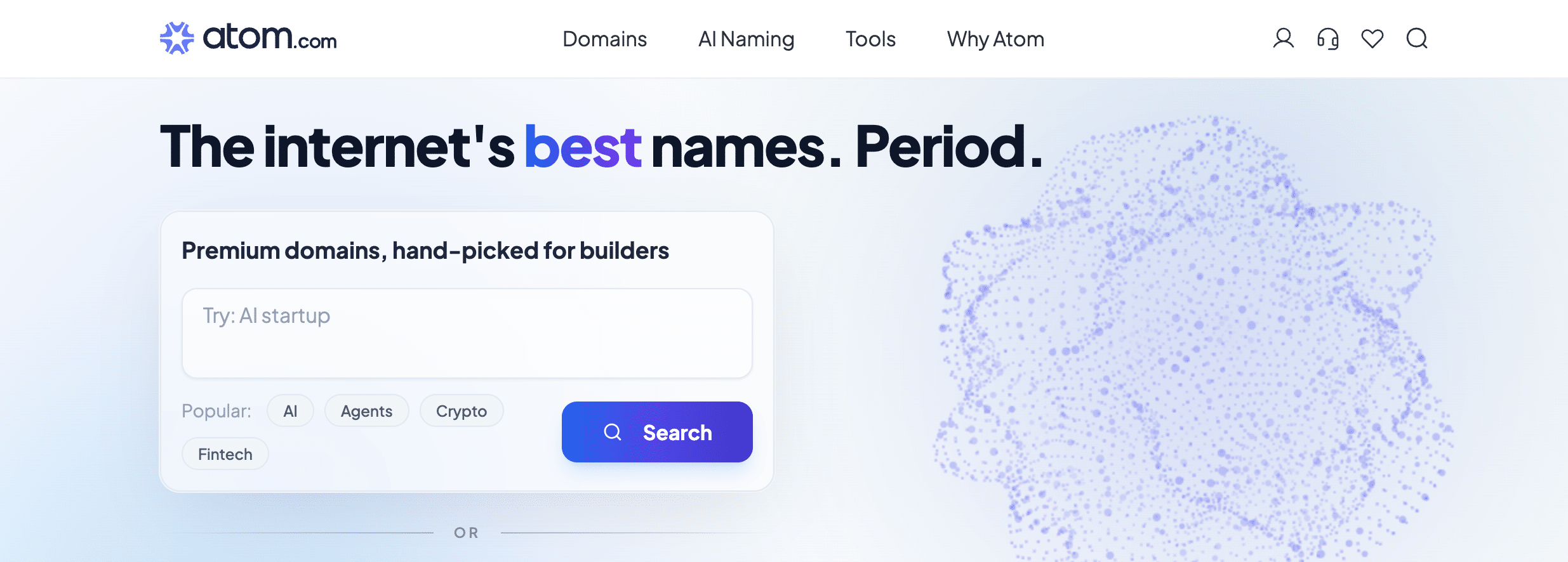 Atom.com domain registrar