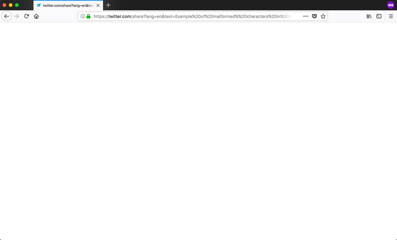 Errore 400 (richiesta non valida) in Firefox