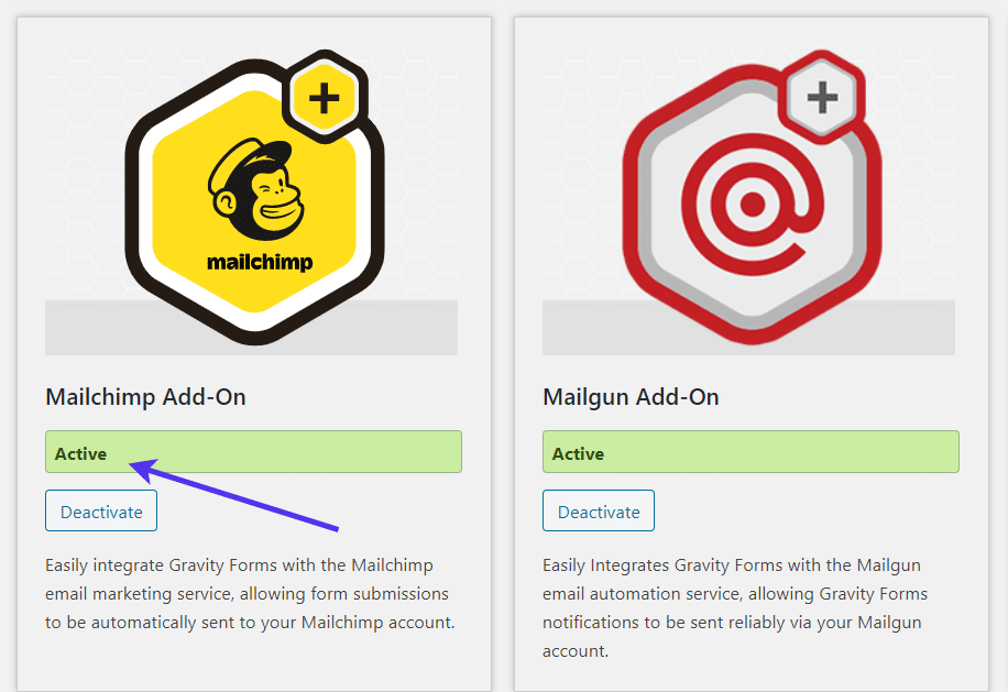 mailchimp add-on