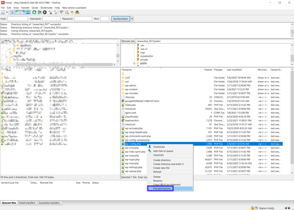 Zo bewerk je bestandsrechten via FTP in FileZilla