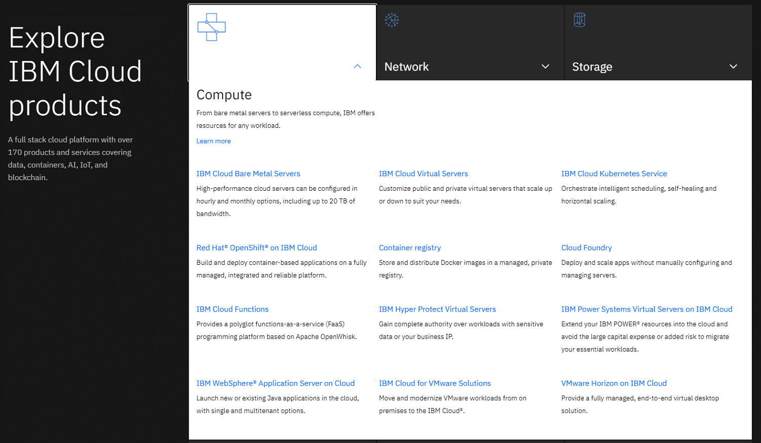Prodotti IBM Cloud