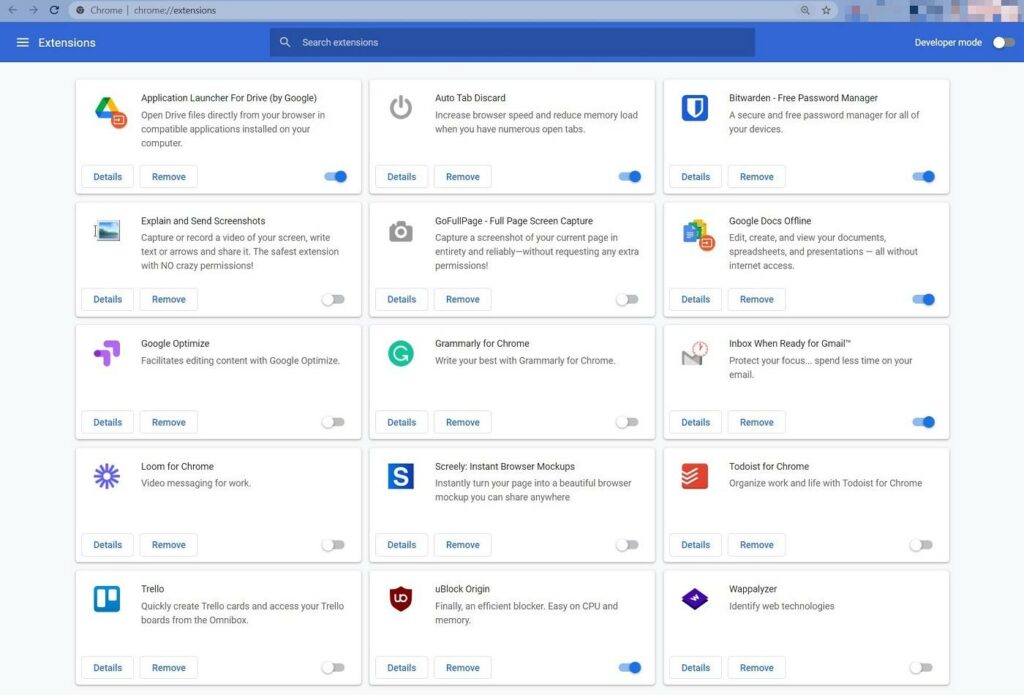 So verwaltest du deine Chrome-Erweiterungen.