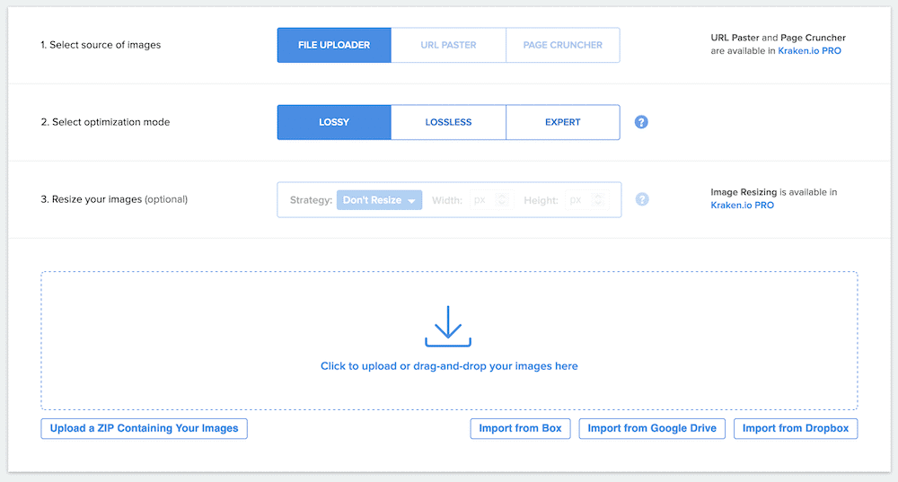 A interface Kraken