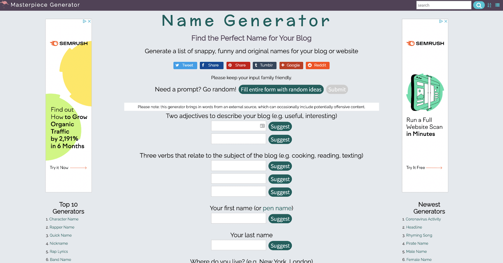 Masterpiece Generator.