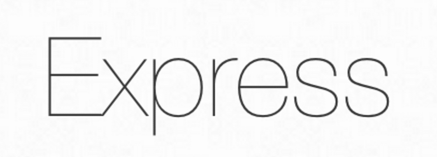 El logotipo de Express.js, que muestra la palabra 