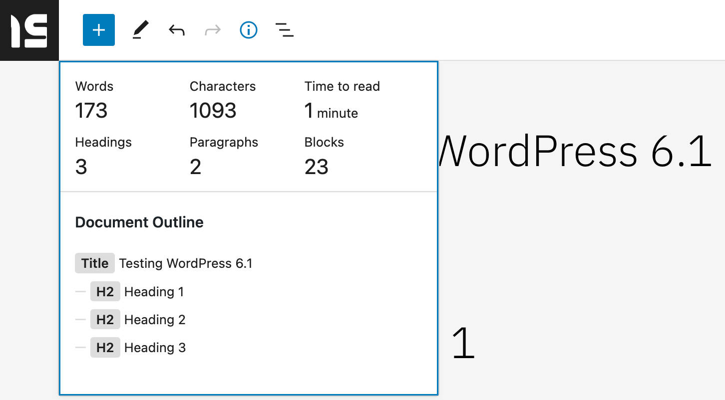 La popup Détails dans WordPress 6.1