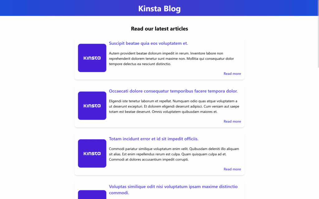 Una pagina semplice con 