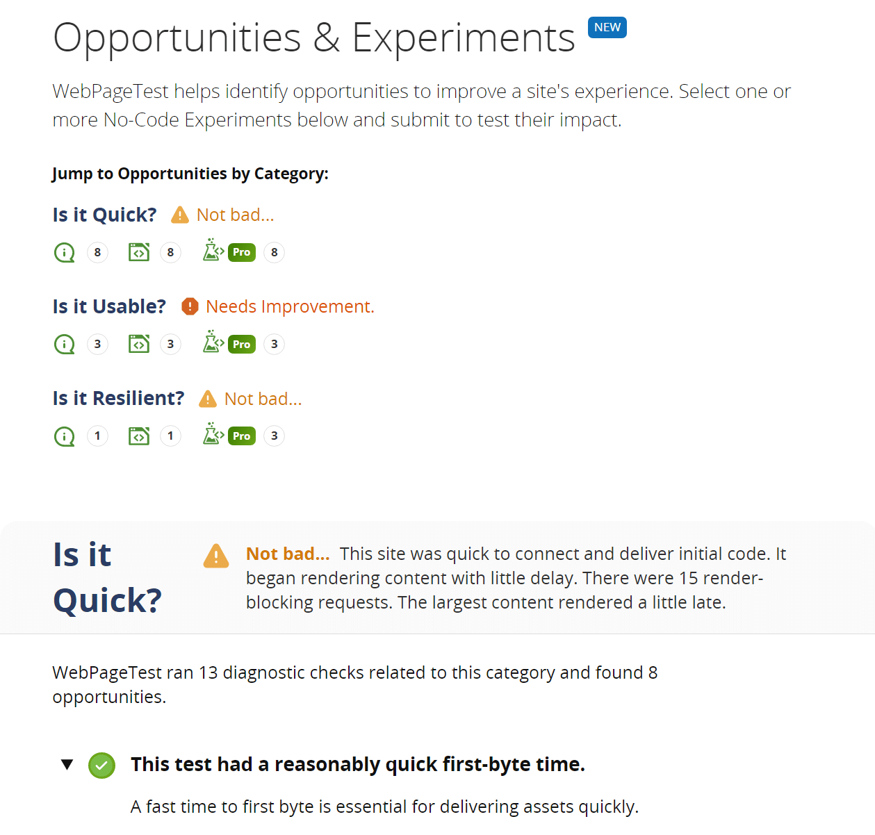 「Opportunities & Experiments」セクション