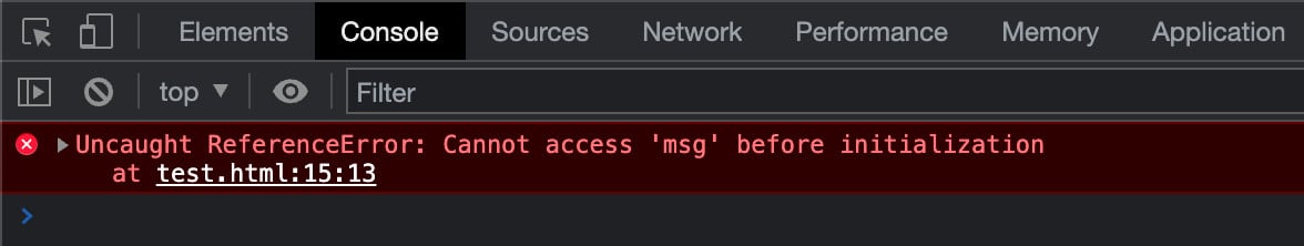 Uncaught ReferenceError dans Chrome