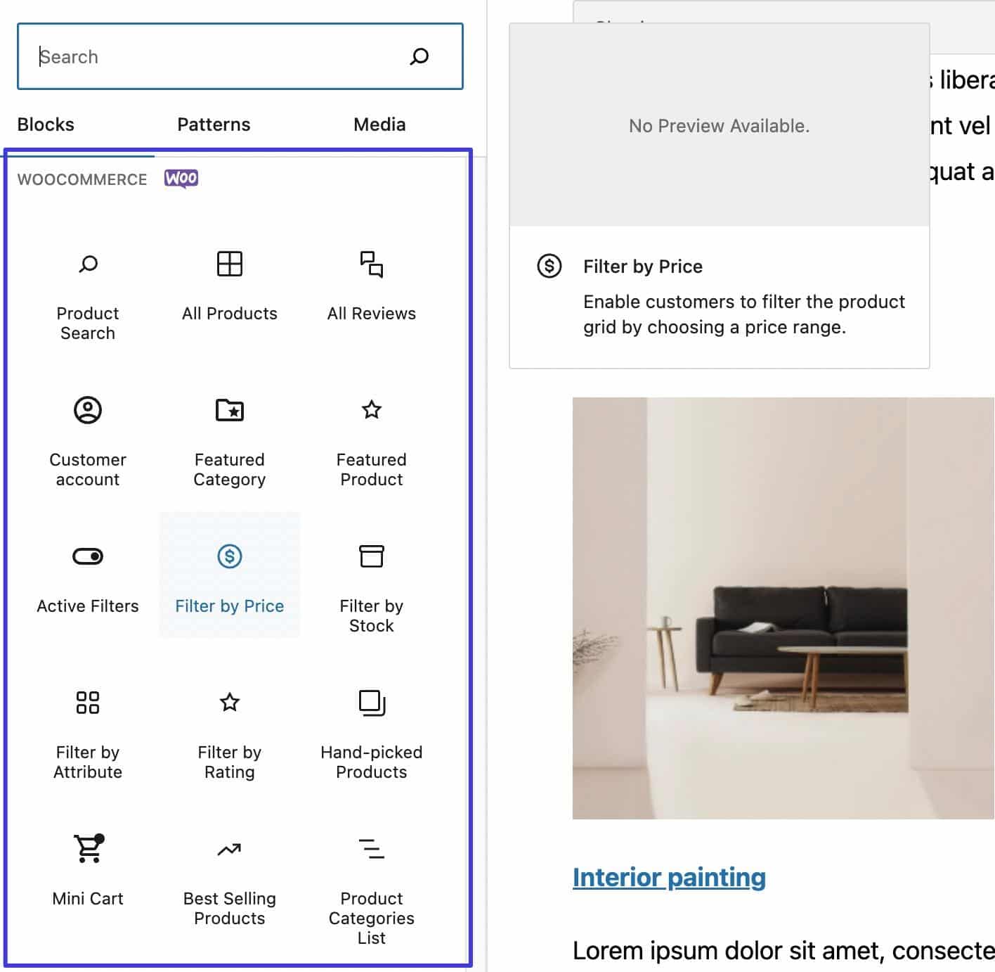 Alle Blöcke für WooCommerce in Gutenberg