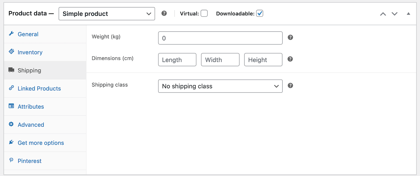 WooCommerce shipping products