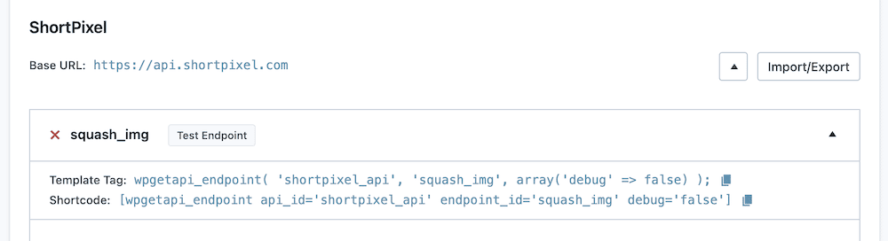 Choisir une méthode d'affichage des informations de l'API dans WPGetAPI.