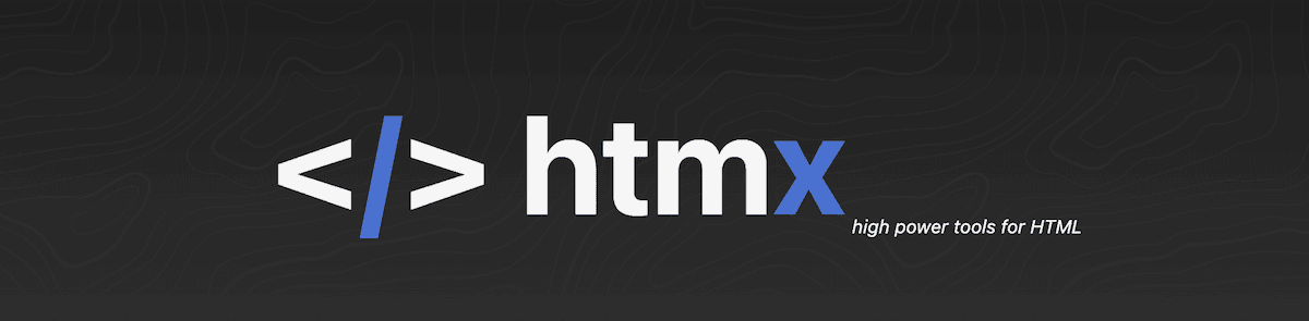 El logotipo de HTMX, que consiste en el texto 