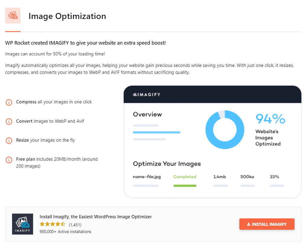 Bildoptimierung mit Imagify