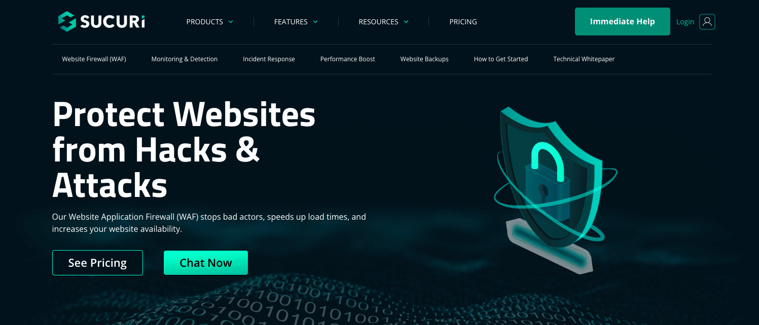 Sucuri WAF-website.