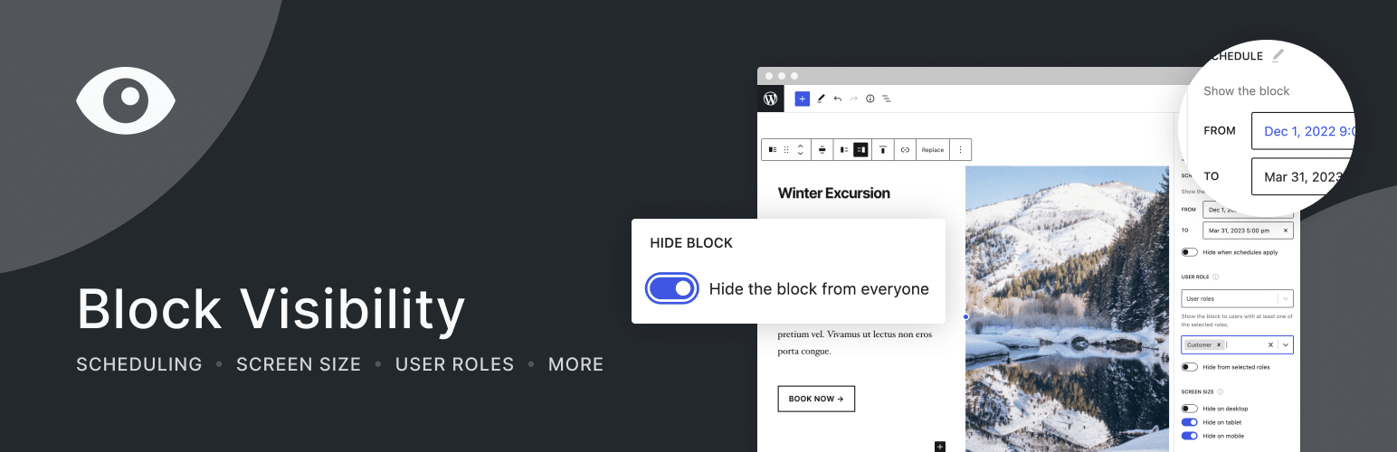 Block Visibility — ブロックエディターの条件付き表示コントロール