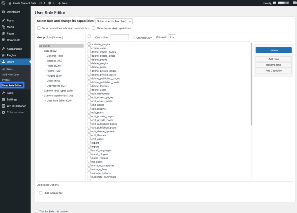 Comment gérer les rôles et les capacités des utilisateurs avec User Role Editor.