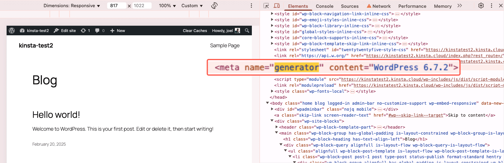 WordPress-Version
