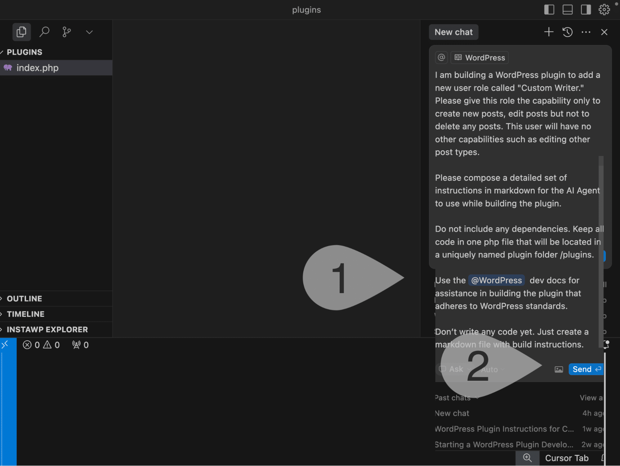 Using Cursor Ask mode