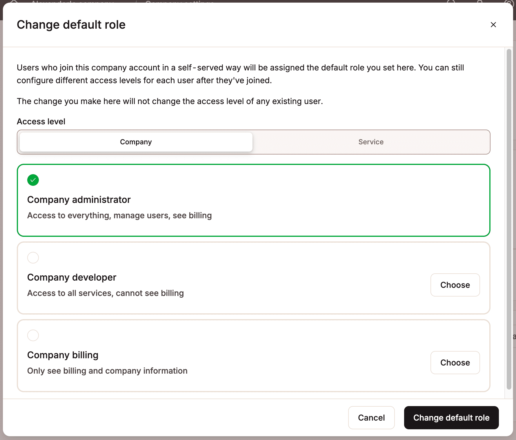 Stel de standaardrol in voor gebruikers die zich aanmelden via JIT provisioning.