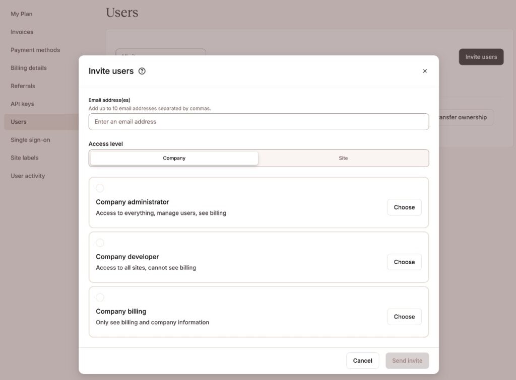 Controles de acceso basados en roles de Kinsta para el panel MyKinsta