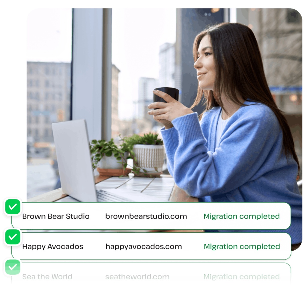 Unlimited, expert migrations from the Kinsta migrations team of experts